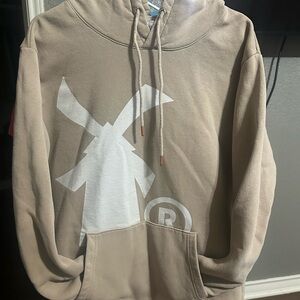 Dutch Bros XL Tan Hoodie with White Graphic